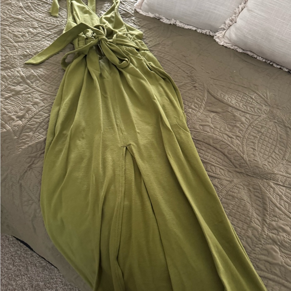 Free People Olive Green Backless Dress - Picture 5 of 6